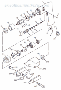 Page A Diagram and Parts List for CP785S T023200 Chicago Pneumatic Saw